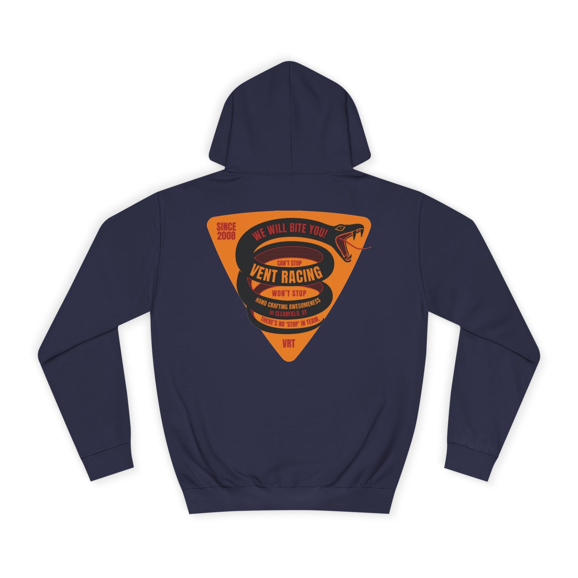 Vent Racing Snake Unisex Hoodie, College Sweatshirt, Gift for Racing Fans, Casual Apparel, Outdoor Adventure Clothing