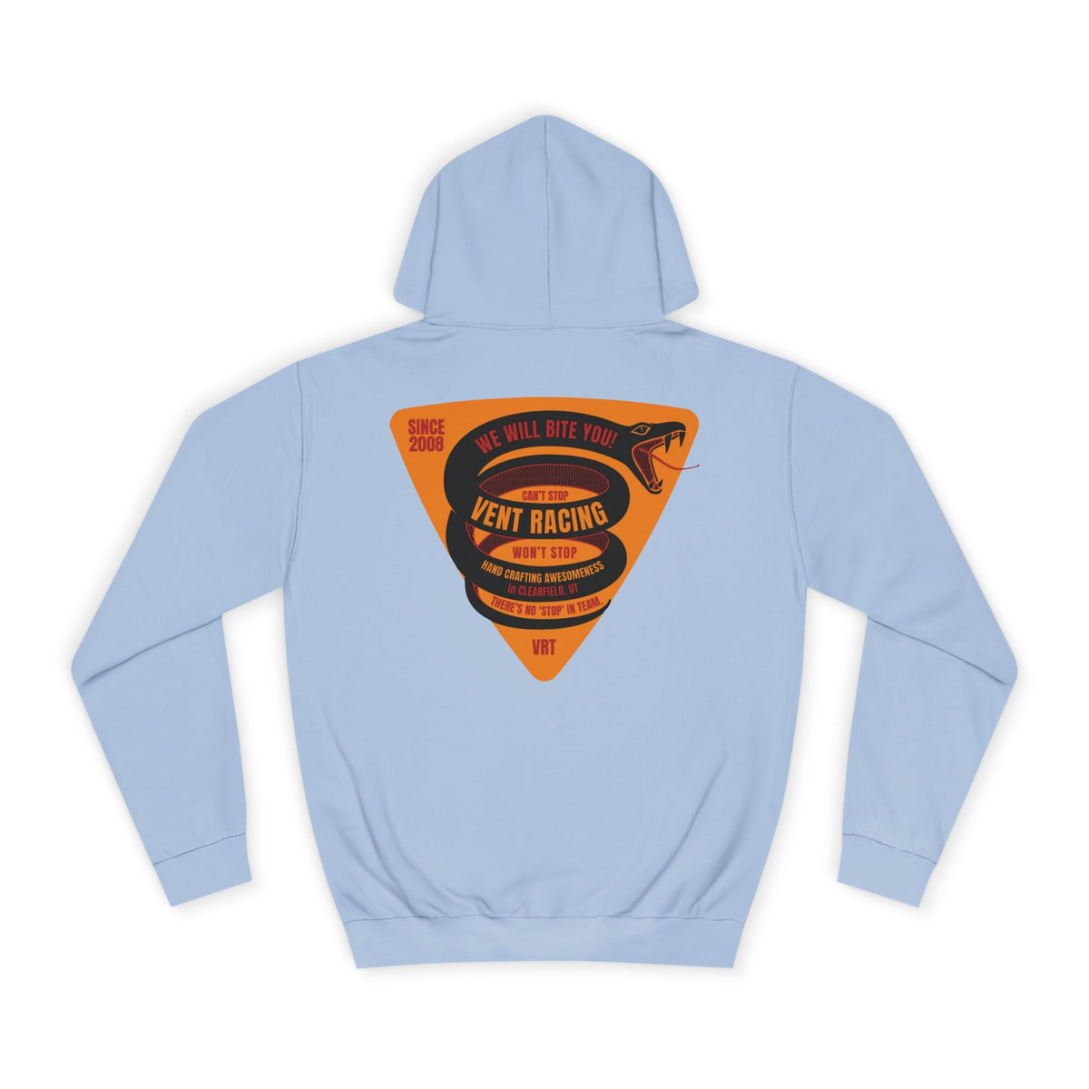 Vent Racing Snake Unisex Hoodie, College Sweatshirt, Gift for Racing Fans, Casual Apparel, Outdoor Adventure Clothing