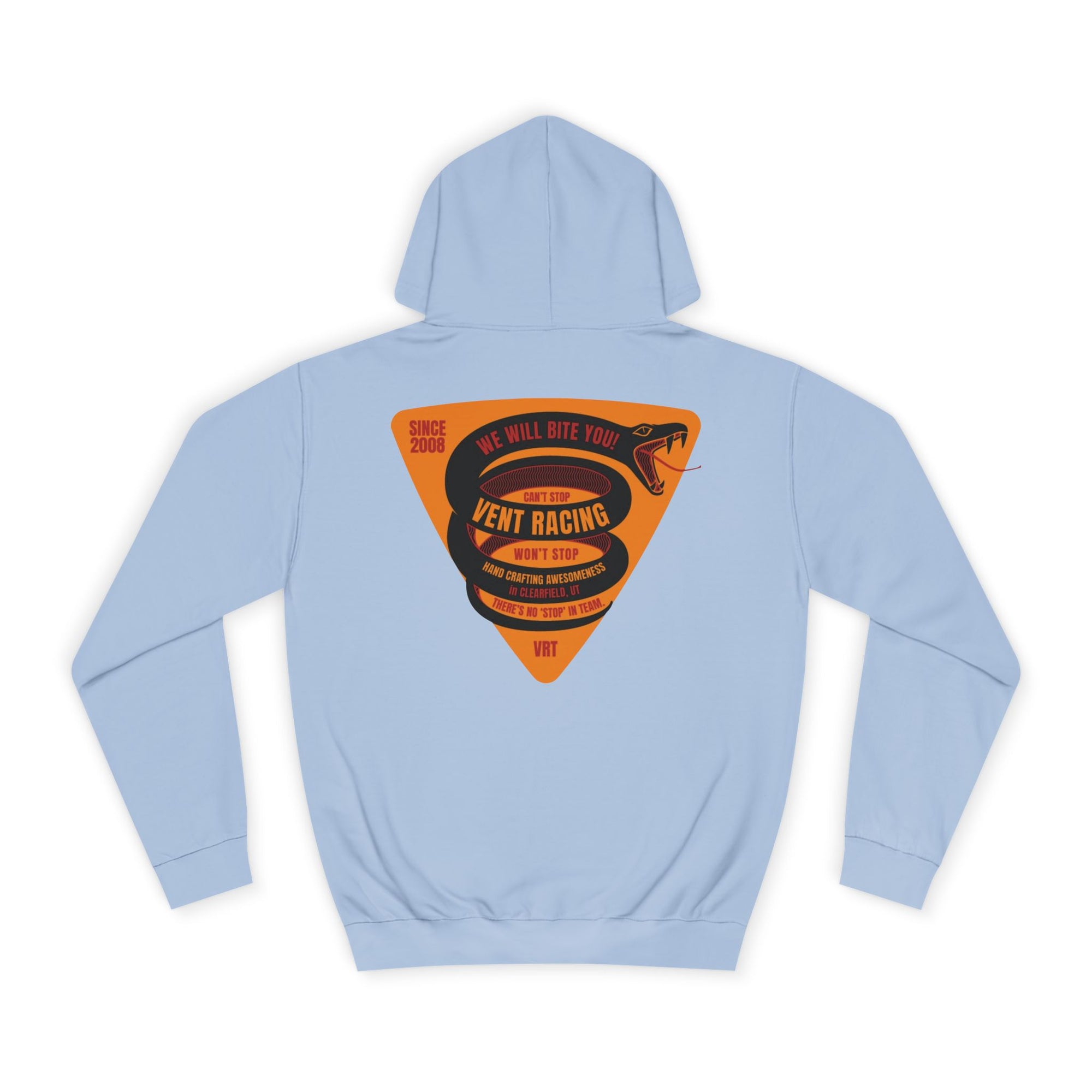 Vent Racing Snake Unisex Hoodie, College Sweatshirt, Gift for Racing Fans, Casual Apparel, Outdoor Adventure Clothing