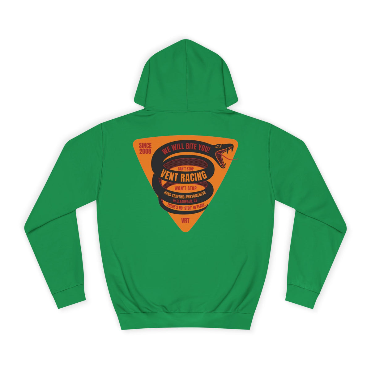 Vent Racing Snake Unisex Hoodie, College Sweatshirt, Gift for Racing Fans, Casual Apparel, Outdoor Adventure Clothing