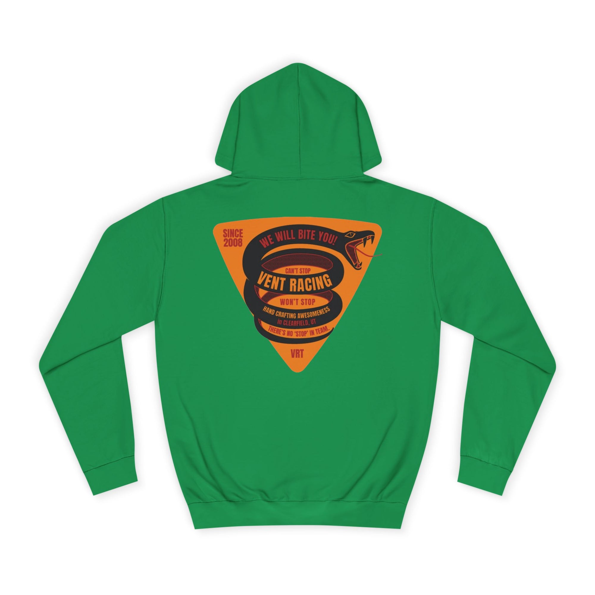 Vent Racing Snake Unisex Hoodie, College Sweatshirt, Gift for Racing Fans, Casual Apparel, Outdoor Adventure Clothing