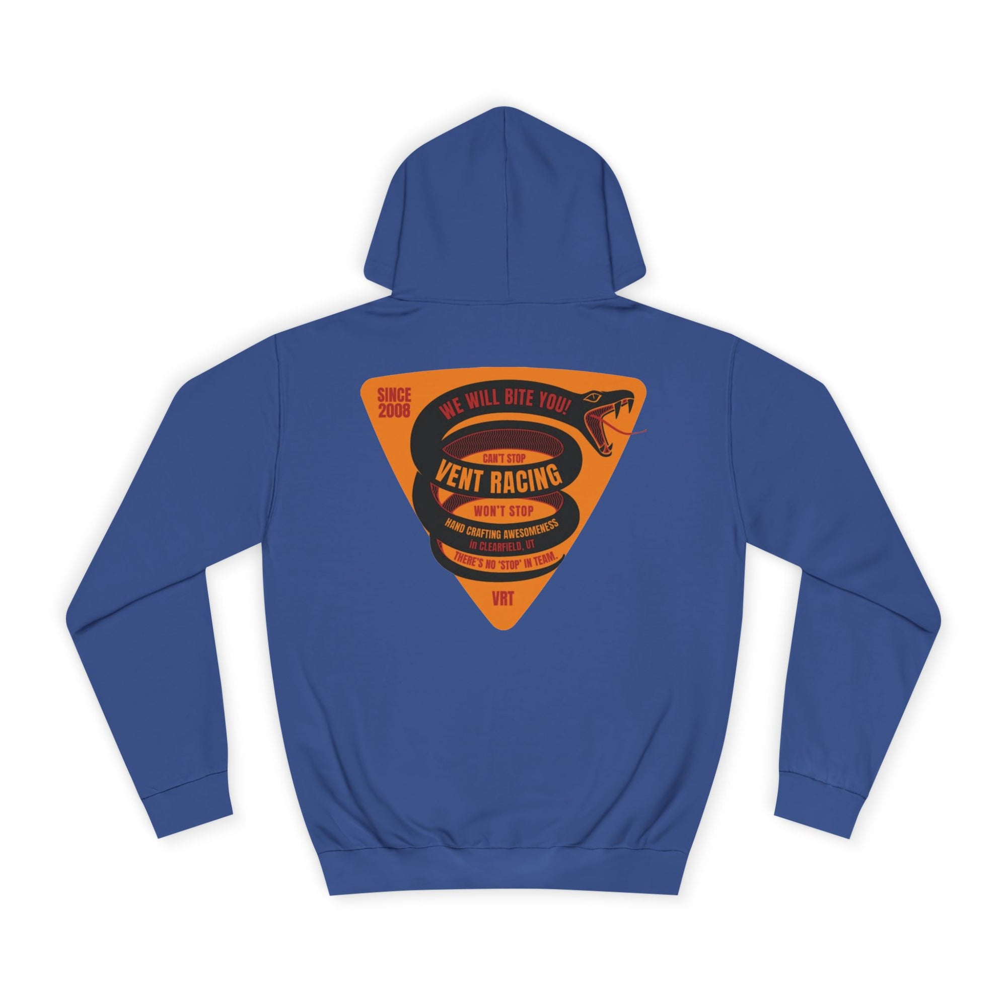 Vent Racing Snake Unisex Hoodie, College Sweatshirt, Gift for Racing Fans, Casual Apparel, Outdoor Adventure Clothing