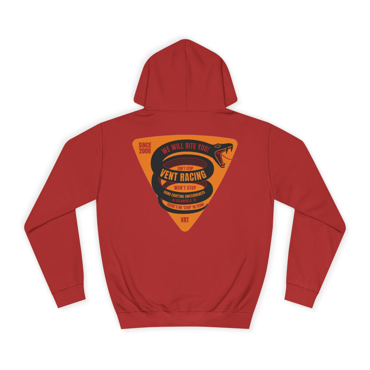Vent Racing Snake Unisex Hoodie, College Sweatshirt, Gift for Racing Fans, Casual Apparel, Outdoor Adventure Clothing