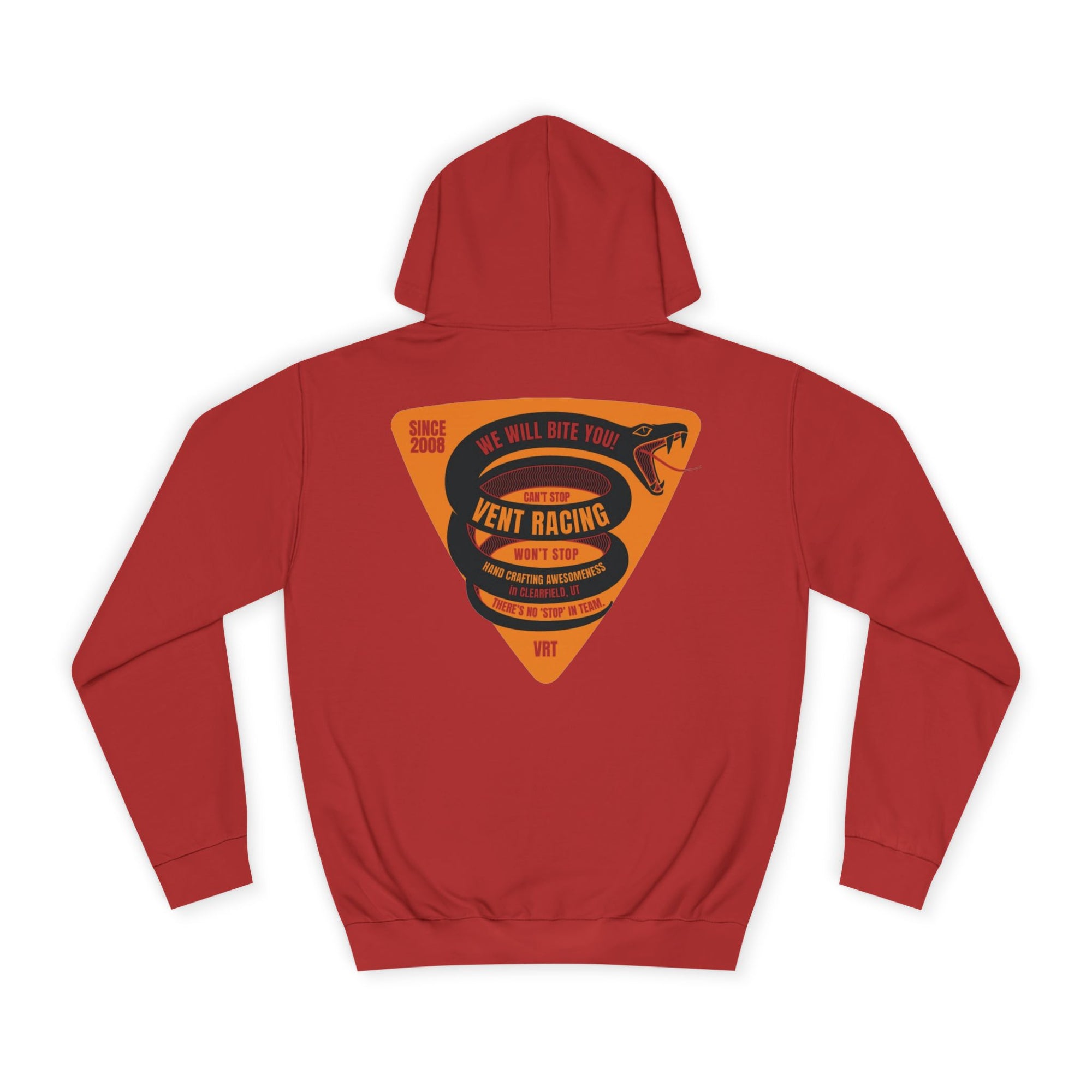 Vent Racing Snake Unisex Hoodie, College Sweatshirt, Gift for Racing Fans, Casual Apparel, Outdoor Adventure Clothing