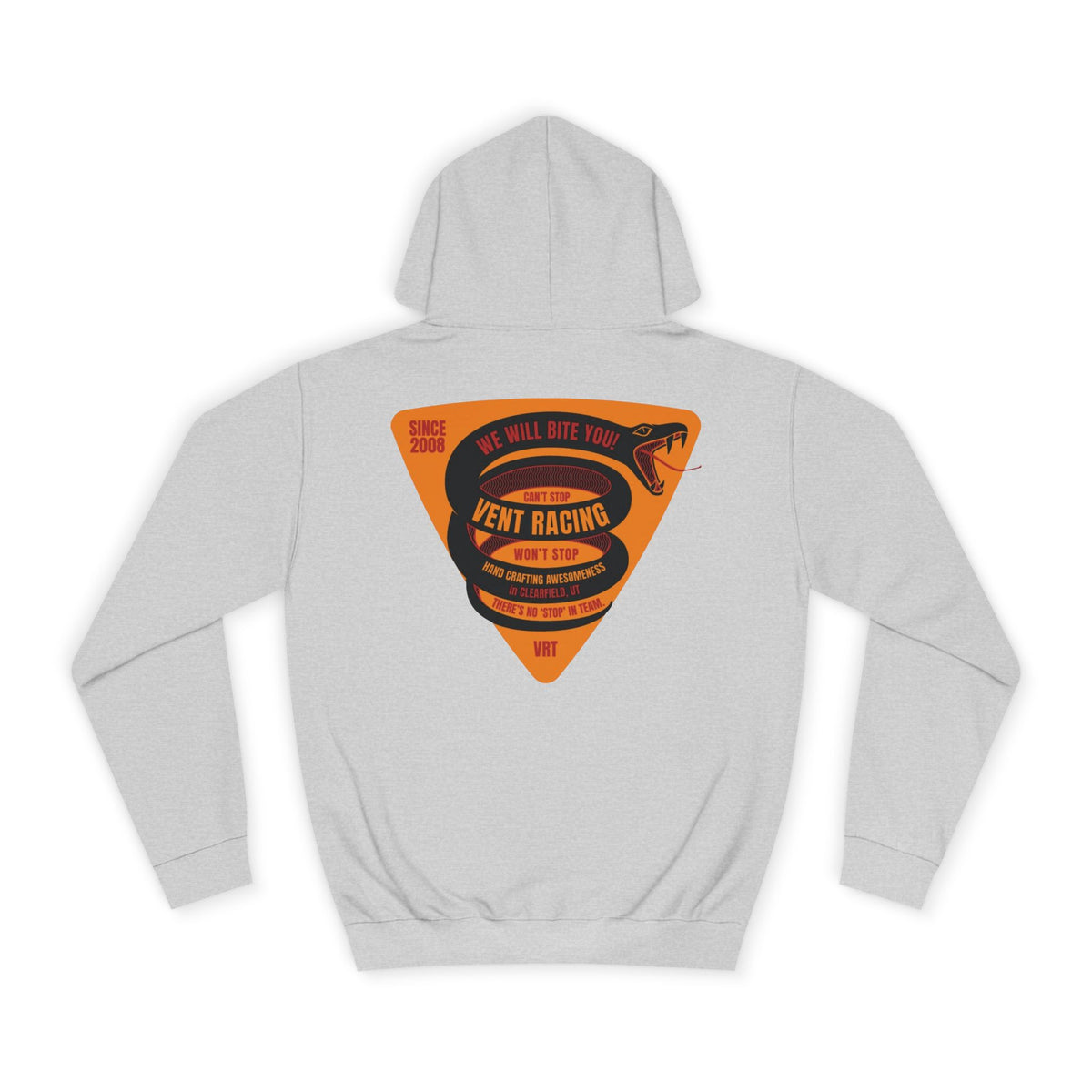 Vent Racing Snake Unisex Hoodie, College Sweatshirt, Gift for Racing Fans, Casual Apparel, Outdoor Adventure Clothing
