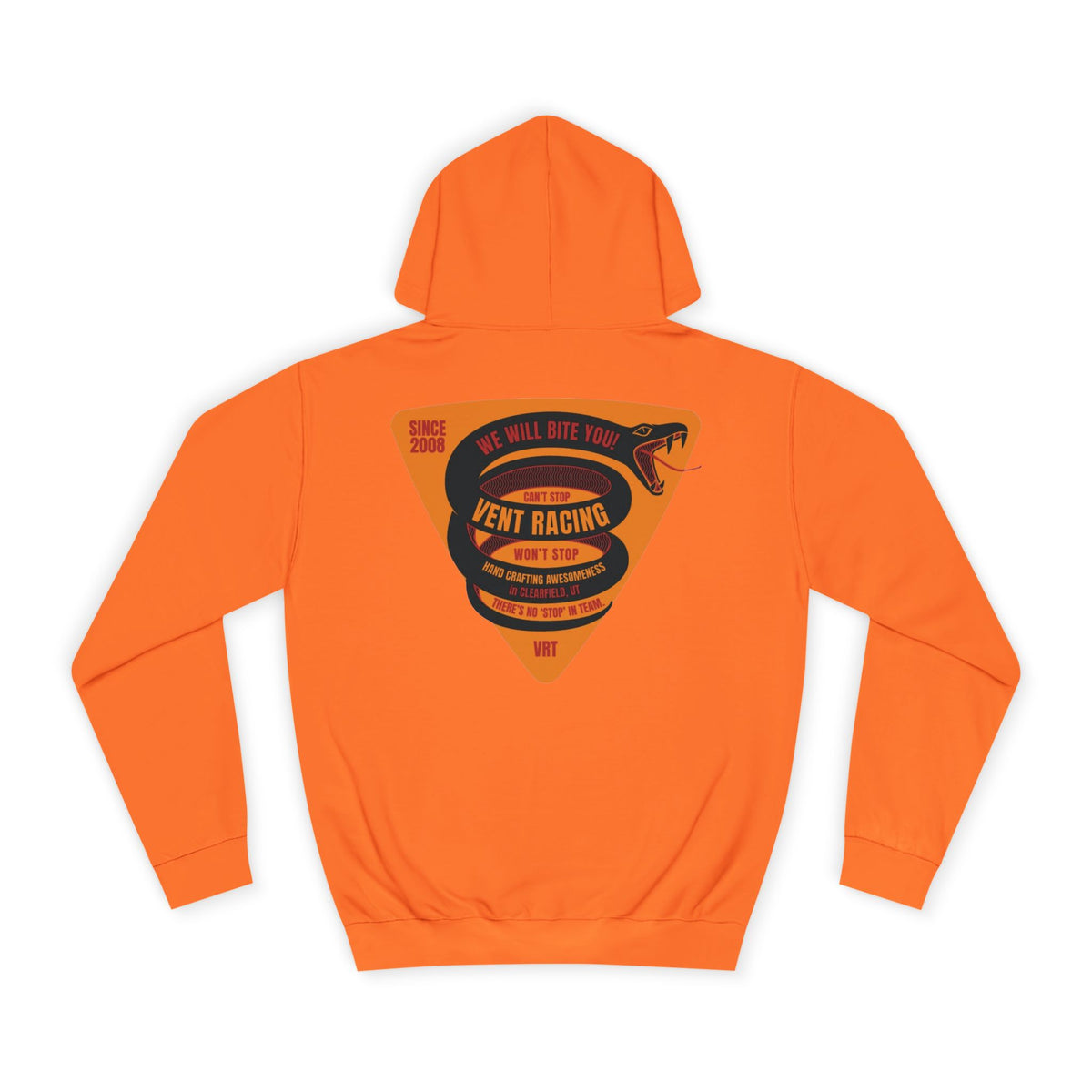 Vent Racing Snake Unisex Hoodie, College Sweatshirt, Gift for Racing Fans, Casual Apparel, Outdoor Adventure Clothing