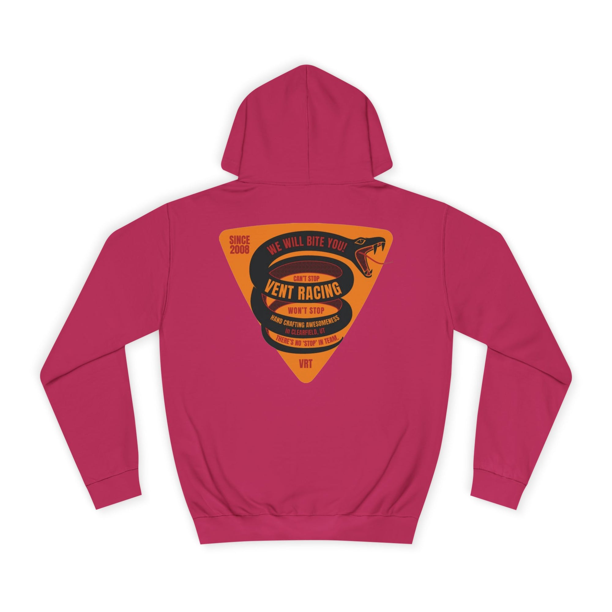 Vent Racing Snake Unisex Hoodie, College Sweatshirt, Gift for Racing Fans, Casual Apparel, Outdoor Adventure Clothing