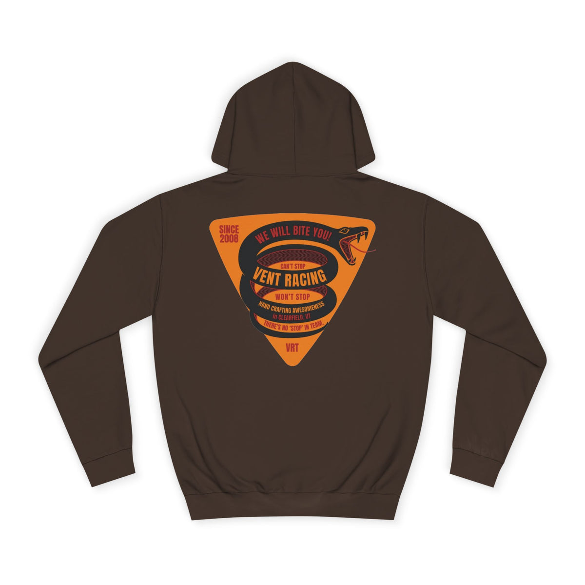 Vent Racing Snake Unisex Hoodie, College Sweatshirt, Gift for Racing Fans, Casual Apparel, Outdoor Adventure Clothing