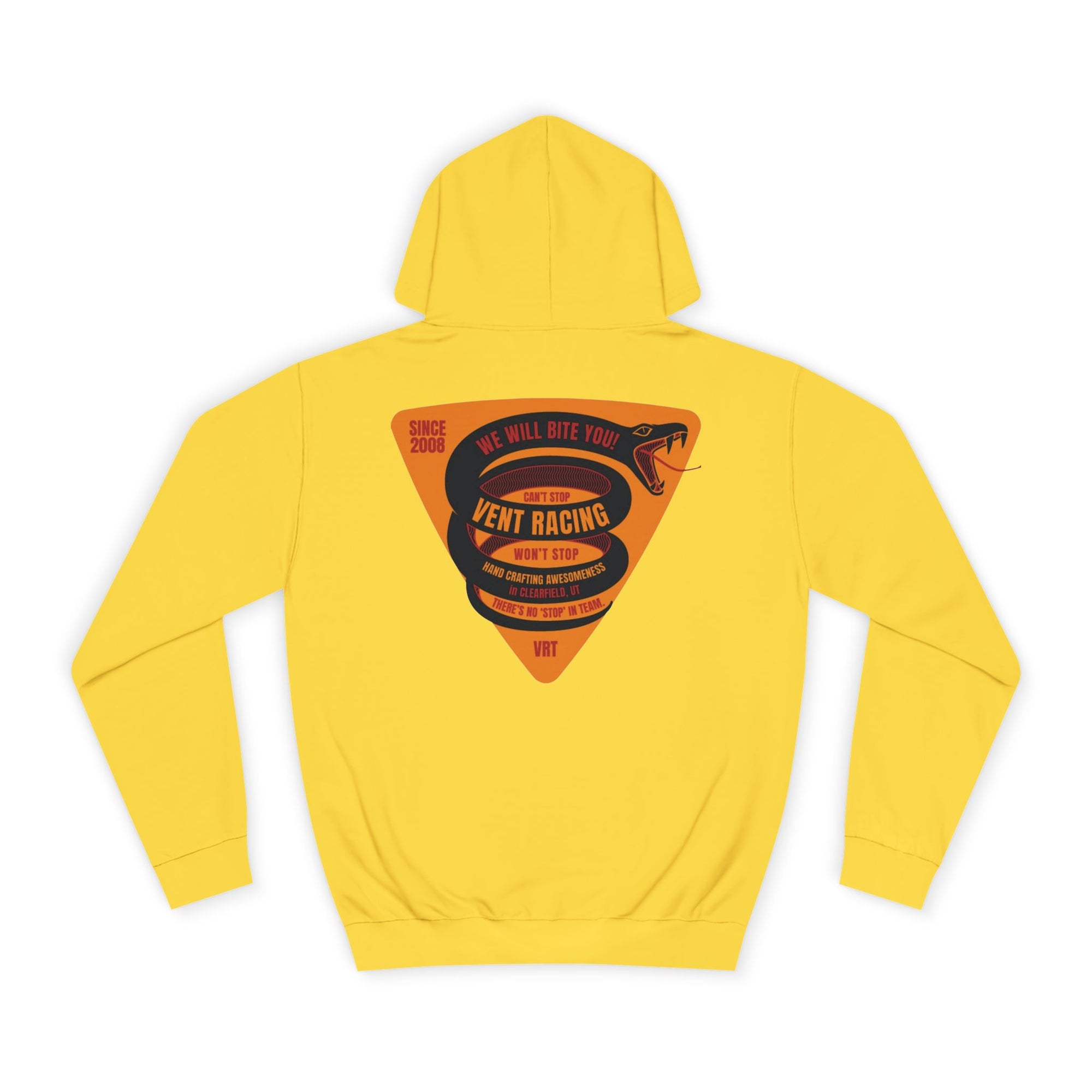 Vent Racing Snake Unisex Hoodie, College Sweatshirt, Gift for Racing Fans, Casual Apparel, Outdoor Adventure Clothing