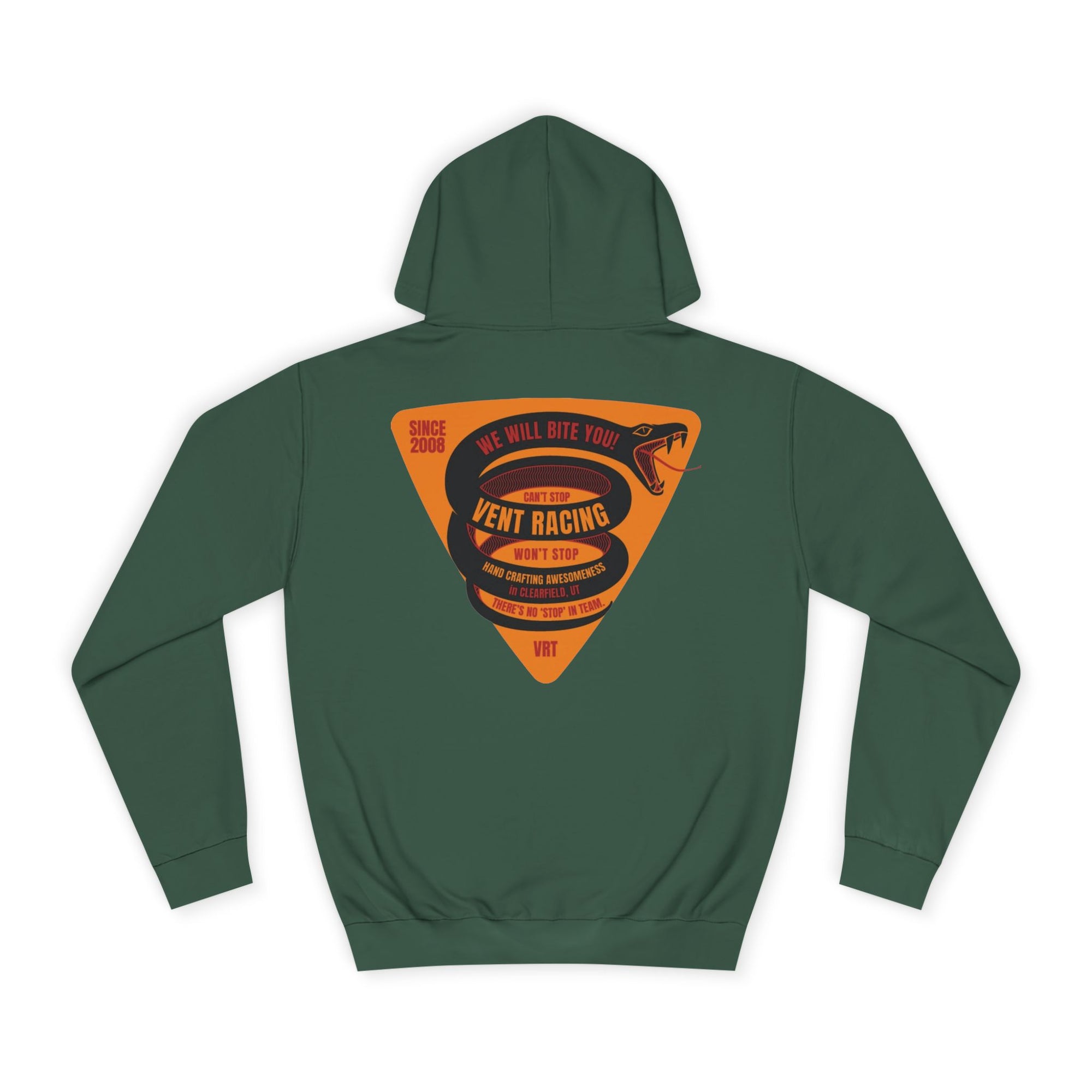 Vent Racing Snake Unisex Hoodie, College Sweatshirt, Gift for Racing Fans, Casual Apparel, Outdoor Adventure Clothing