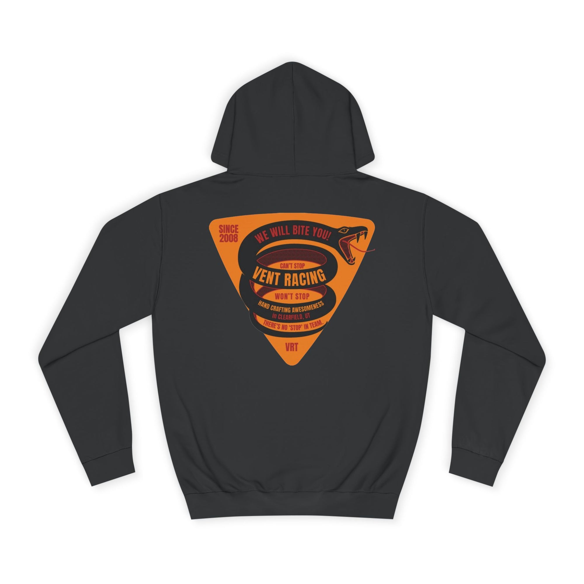 Vent Racing Snake Unisex Hoodie, College Sweatshirt, Gift for Racing Fans, Casual Apparel, Outdoor Adventure Clothing
