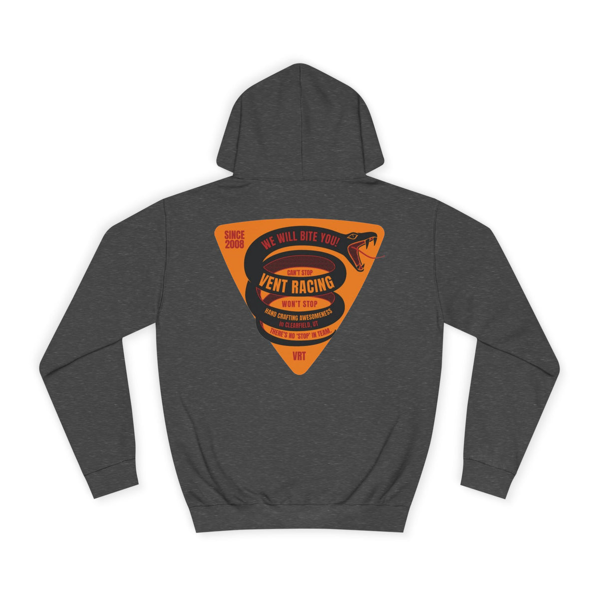 Vent Racing Snake Unisex Hoodie, College Sweatshirt, Gift for Racing Fans, Casual Apparel, Outdoor Adventure Clothing