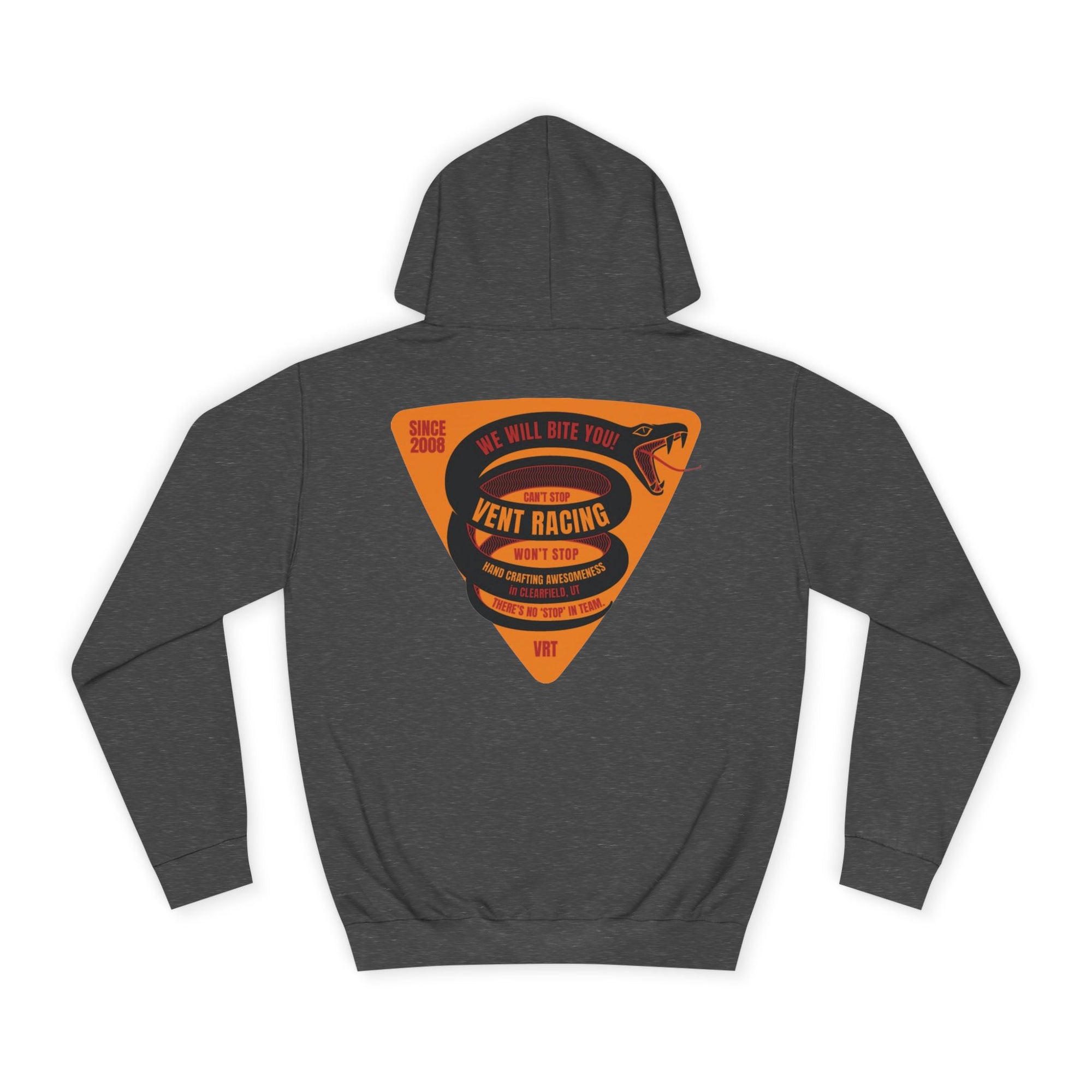 Vent Racing Snake Unisex Hoodie, College Sweatshirt, Gift for Racing Fans, Casual Apparel, Outdoor Adventure Clothing